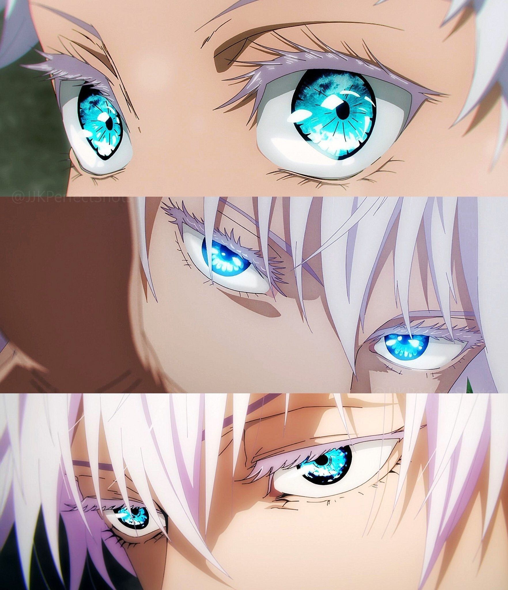 “Six Eyes”五条悟六眼特写动画截图，画面冲击力拉满