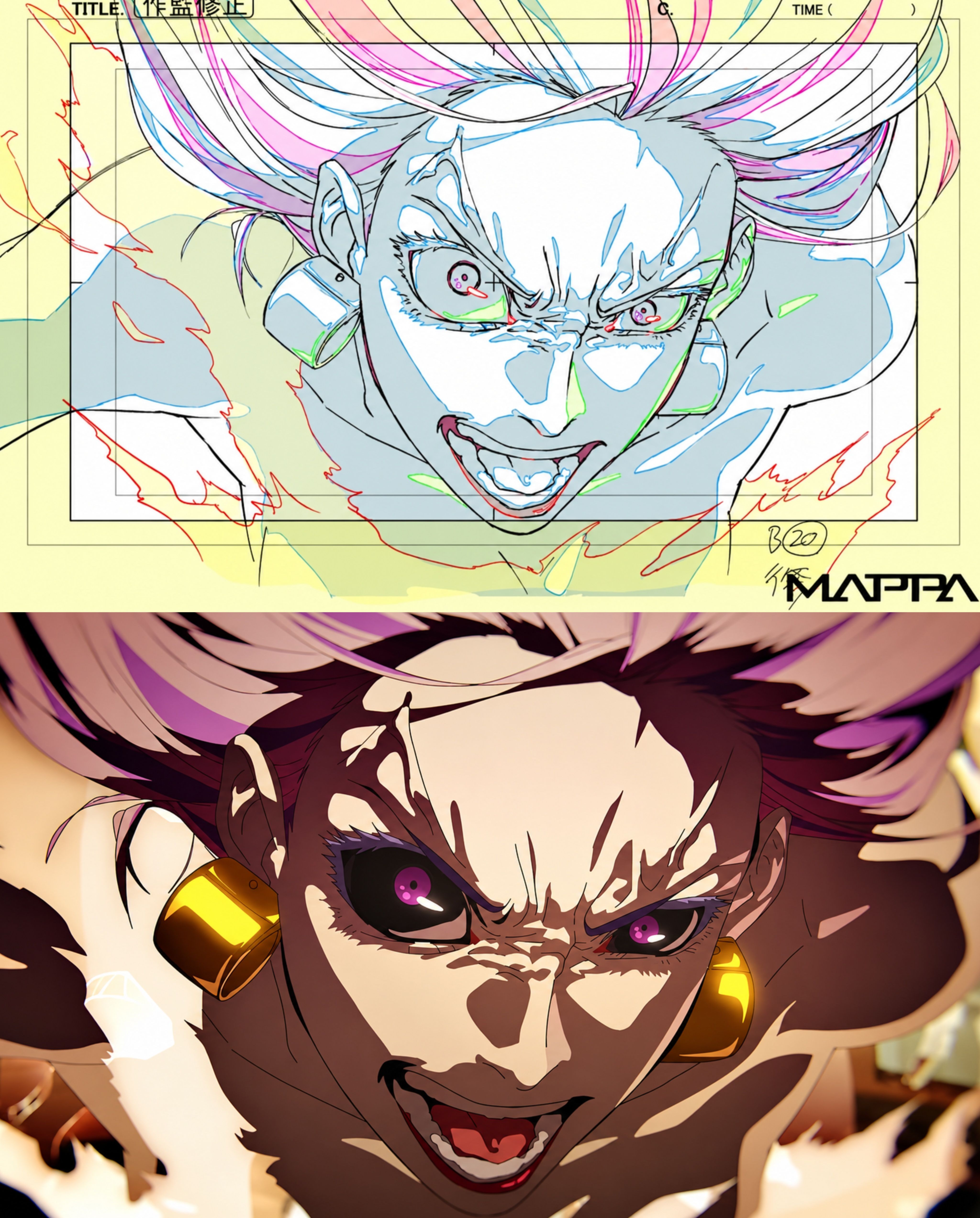 《咒术回战》原画（genga）vs 成片对比图（MAPPA）